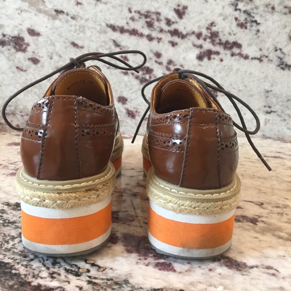 PRADA | Platform Jute Espadrilles Brogues Size 38 - Picture 4 of 16